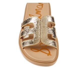 Sam Edelman Metallic Gold Slide Sandals
